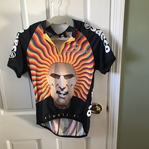 Cannondale Saeco Cippolini Cycling Shirt w Back Pocket Size M. Made in USA 🇺🇸